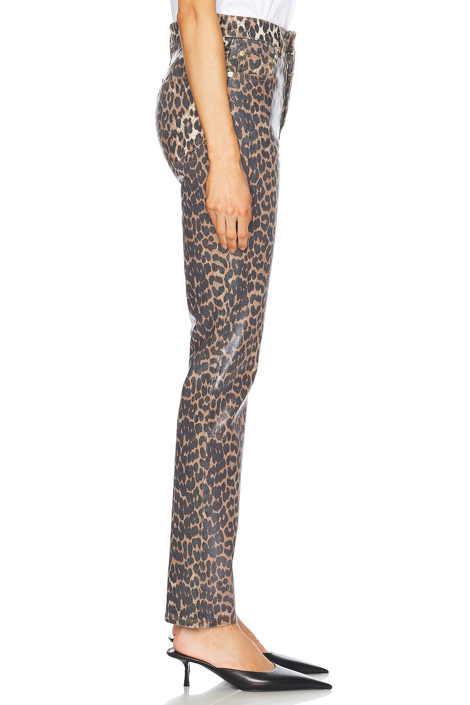 GANNI Foil Print Carri Chain Pant