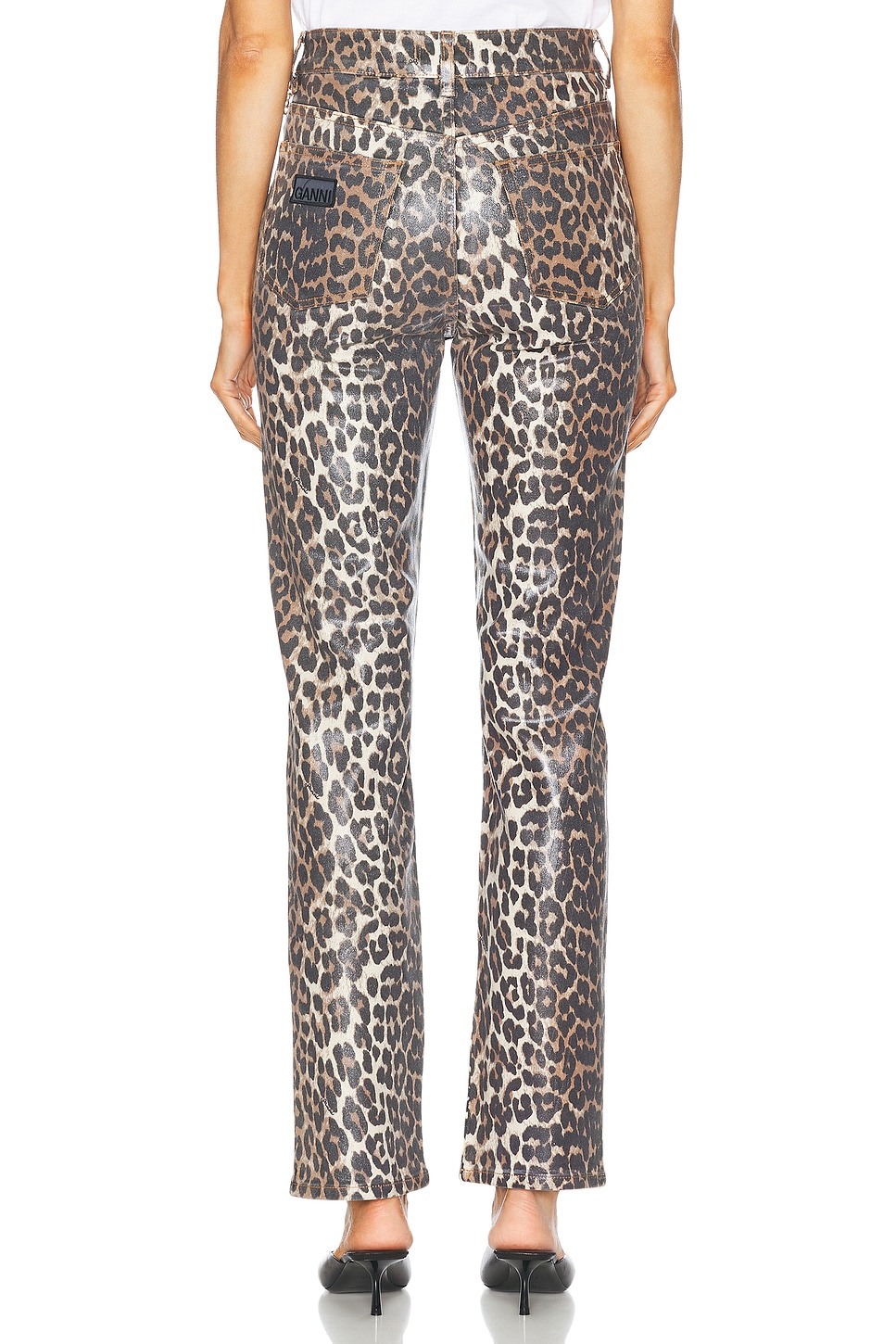 GANNI Foil Print Carri Chain Pant
