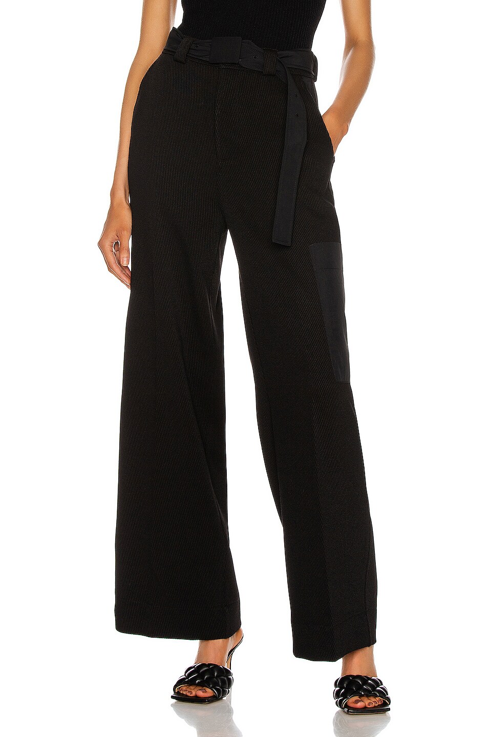 Image 1 of Ganni Twill Pant in Black