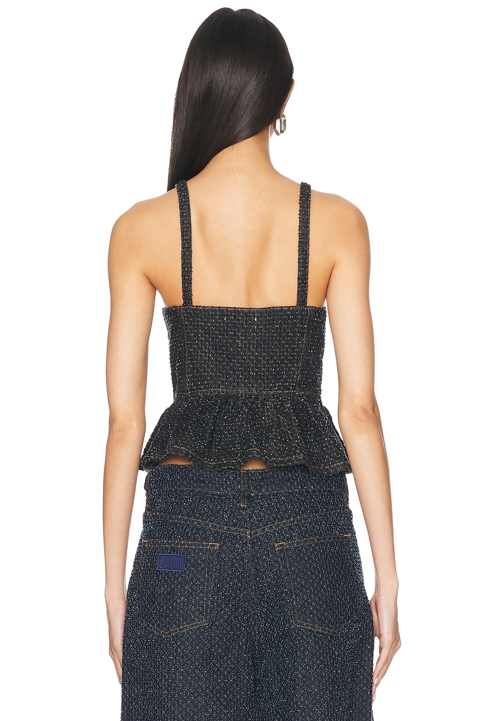 Image 3 of Ganni Sleeveless Top in Black