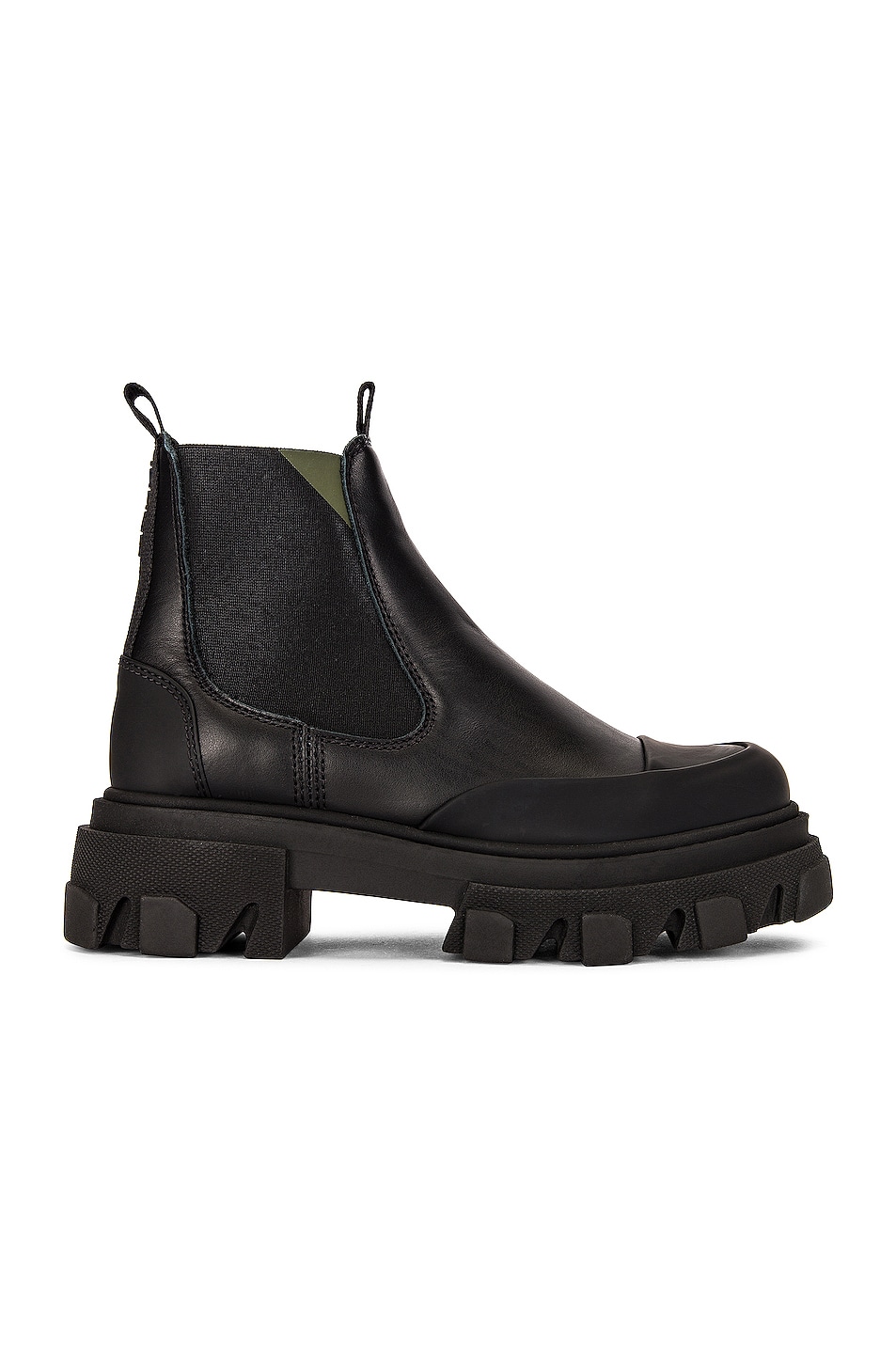 Image 1 of Ganni Calf Leather Boot in Black