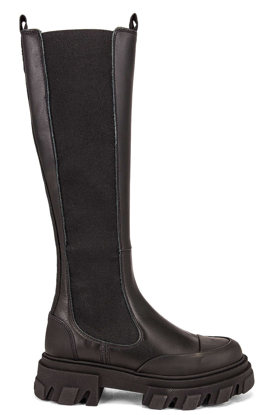 Image 1 of Ganni Calf Leather Boot in Black