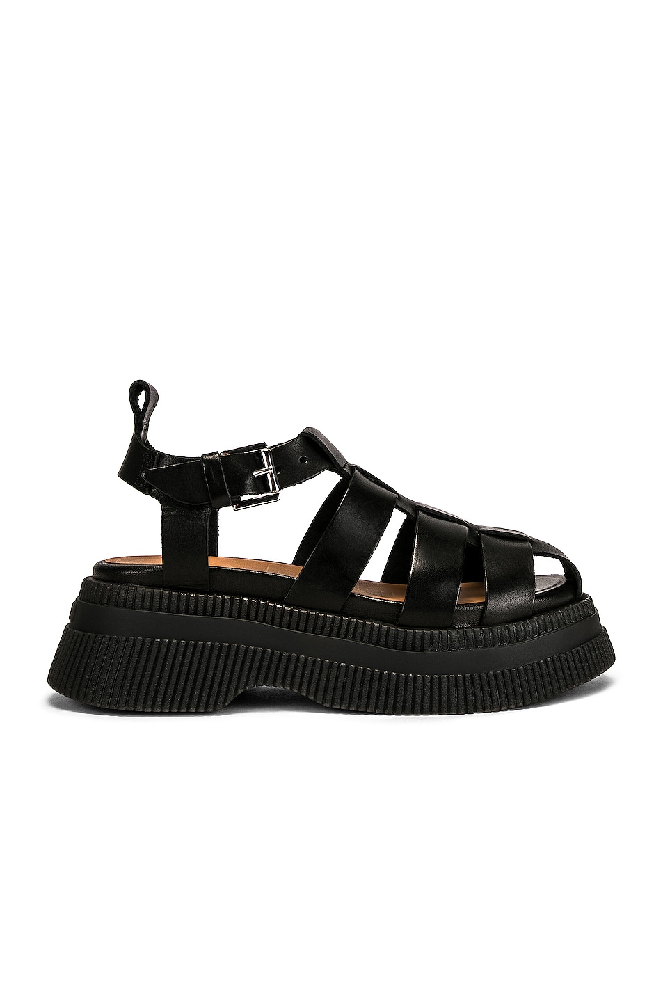 Image 1 of Ganni Creepers Sandal in Black