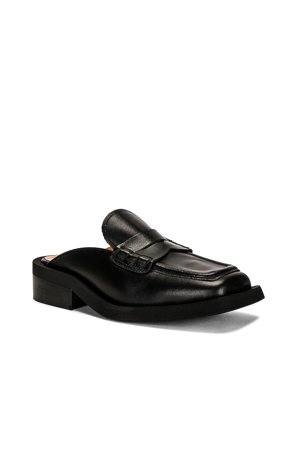 Ganni Wide Welt Mule in Black | FWRD