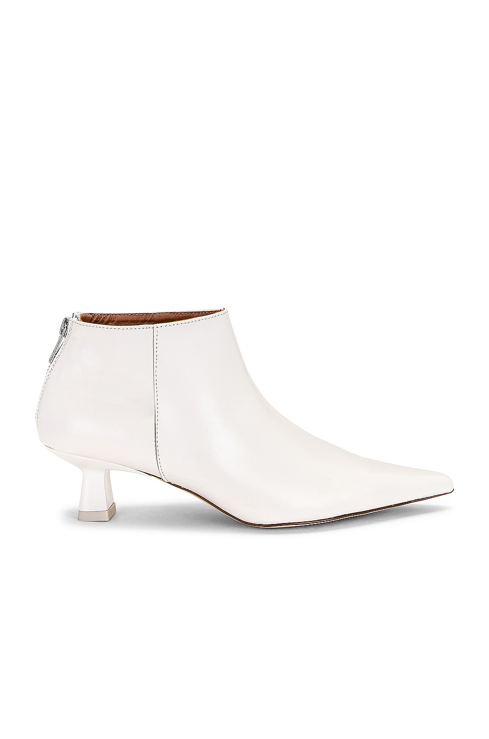 Image 1 of Ganni Soft Pointy Crop Boot in Egret