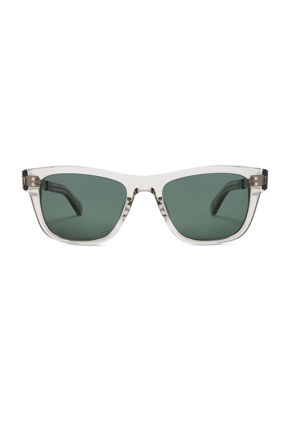 Shop Garrett Leight Damone Sunglasses In Morning Dew-matte Platinum,pure G15