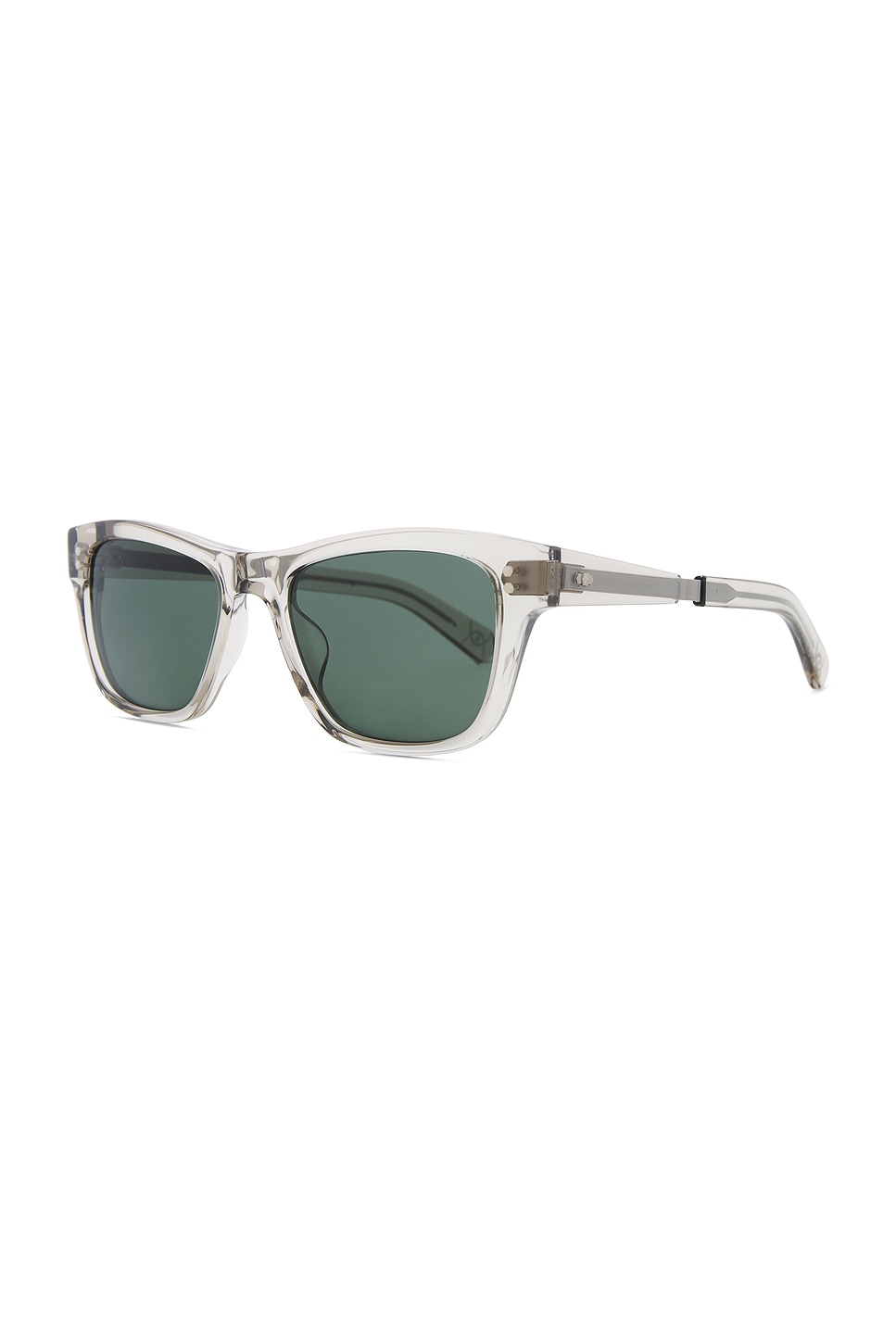 Shop Garrett Leight Damone Sunglasses In Morning Dew-matte Platinum,pure G15