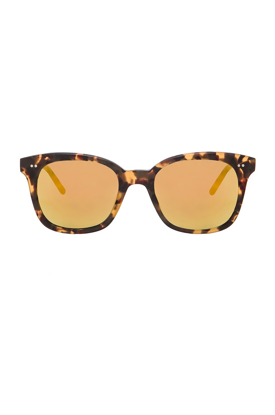 Image 1 of Garrett Leight Machado Sunglasses in Dark Tortoise & Gold Mirror