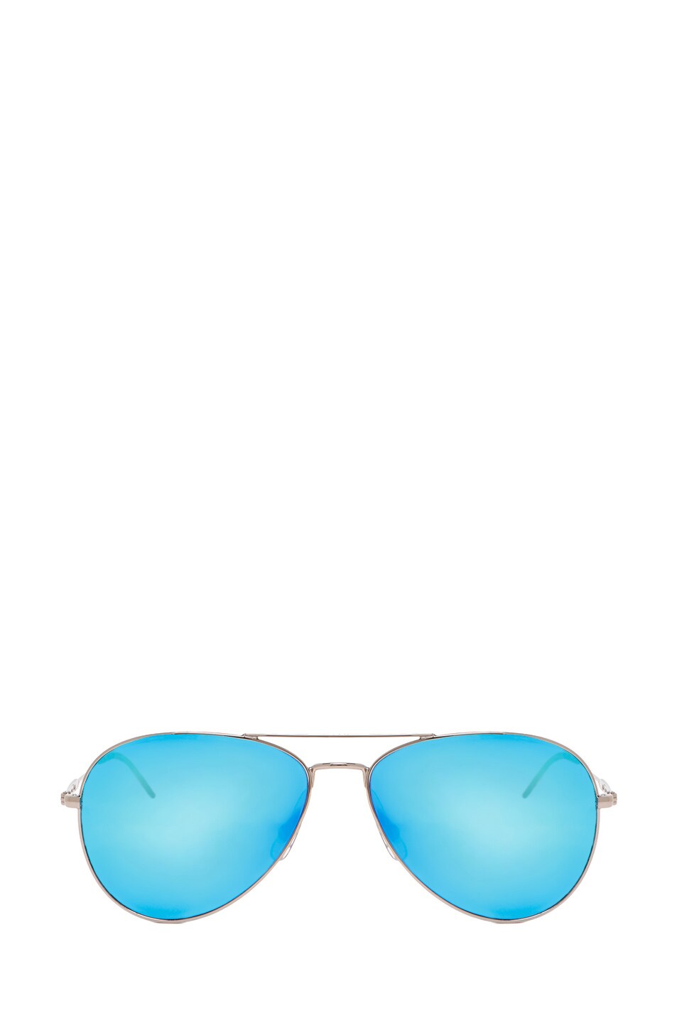 Image 1 of Garrett Leight Custom Palms Polarized Sunglasses in Gunmetal & Galaxy Mirror