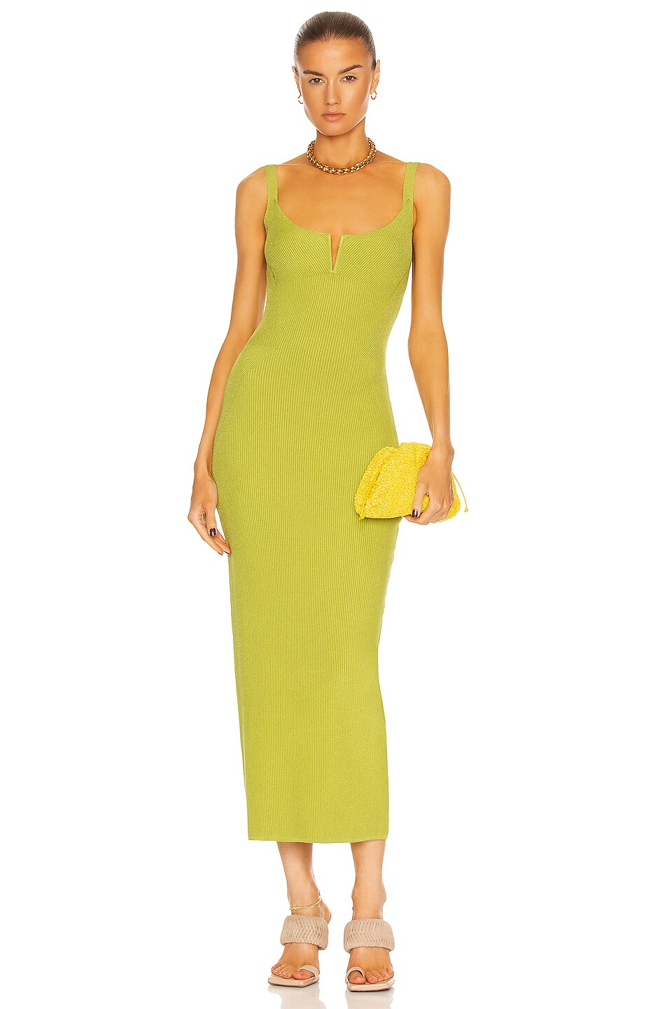 Image 1 of GAUGE81 Adeje Long Dress in Bright Green