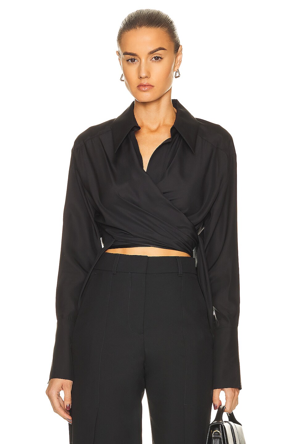 GAUGE81 Sabinas Silk Shirt in Black | FWRD