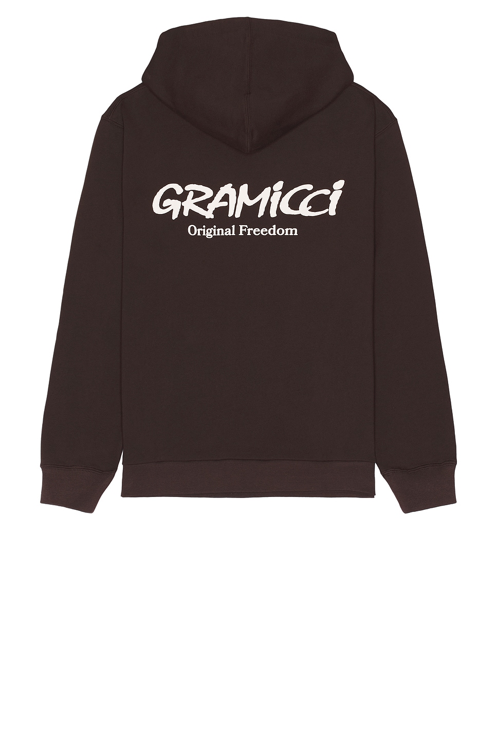 Shop Gramicci Original Freedom Hooded Sweatshirt In Dark Brown