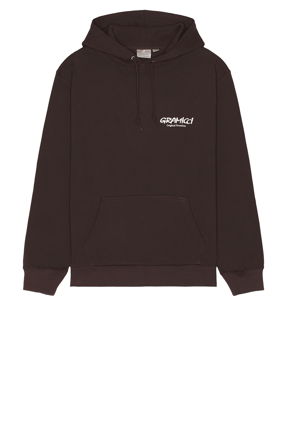 Shop Gramicci Original Freedom Hooded Sweatshirt In Dark Brown