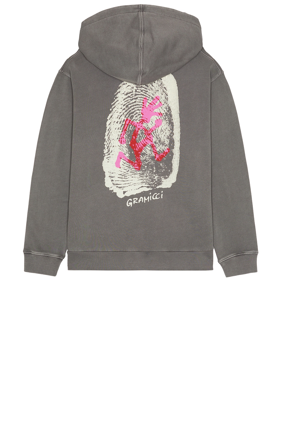 Image 1 of Gramicci Thumbprint Hooded Sweatshirt in Charcoal Pigment