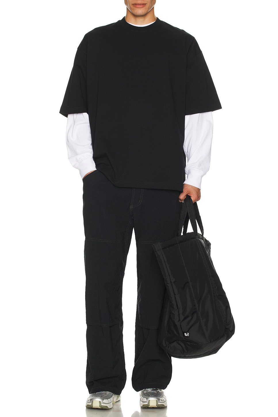 Image 1 of Gramicci x and wander Nylon Double Knee Pant in Black