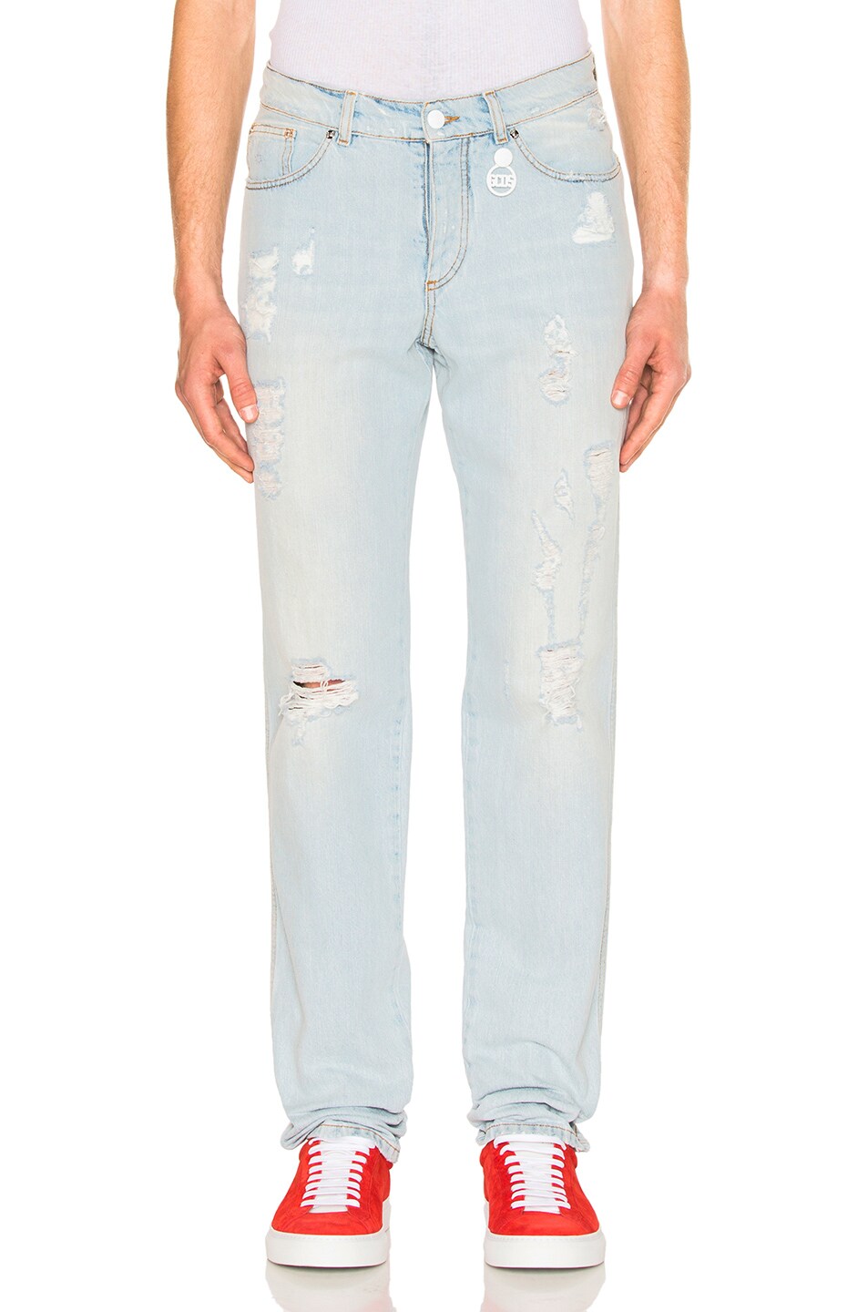 Image 1 of GCDS 5 Pocket Jeans in Light Blue