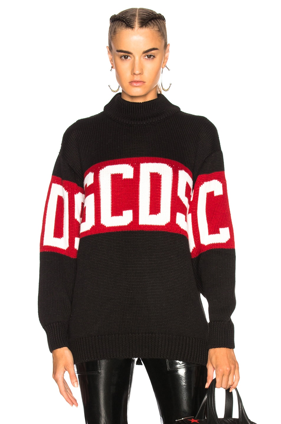 Image 1 of GCDS Knitwear Sweatshirt in Black