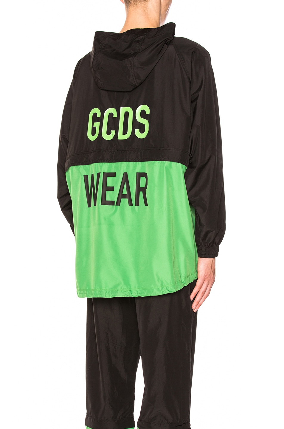 Image 1 of GCDS Half Cut K-Way Jacket in Green