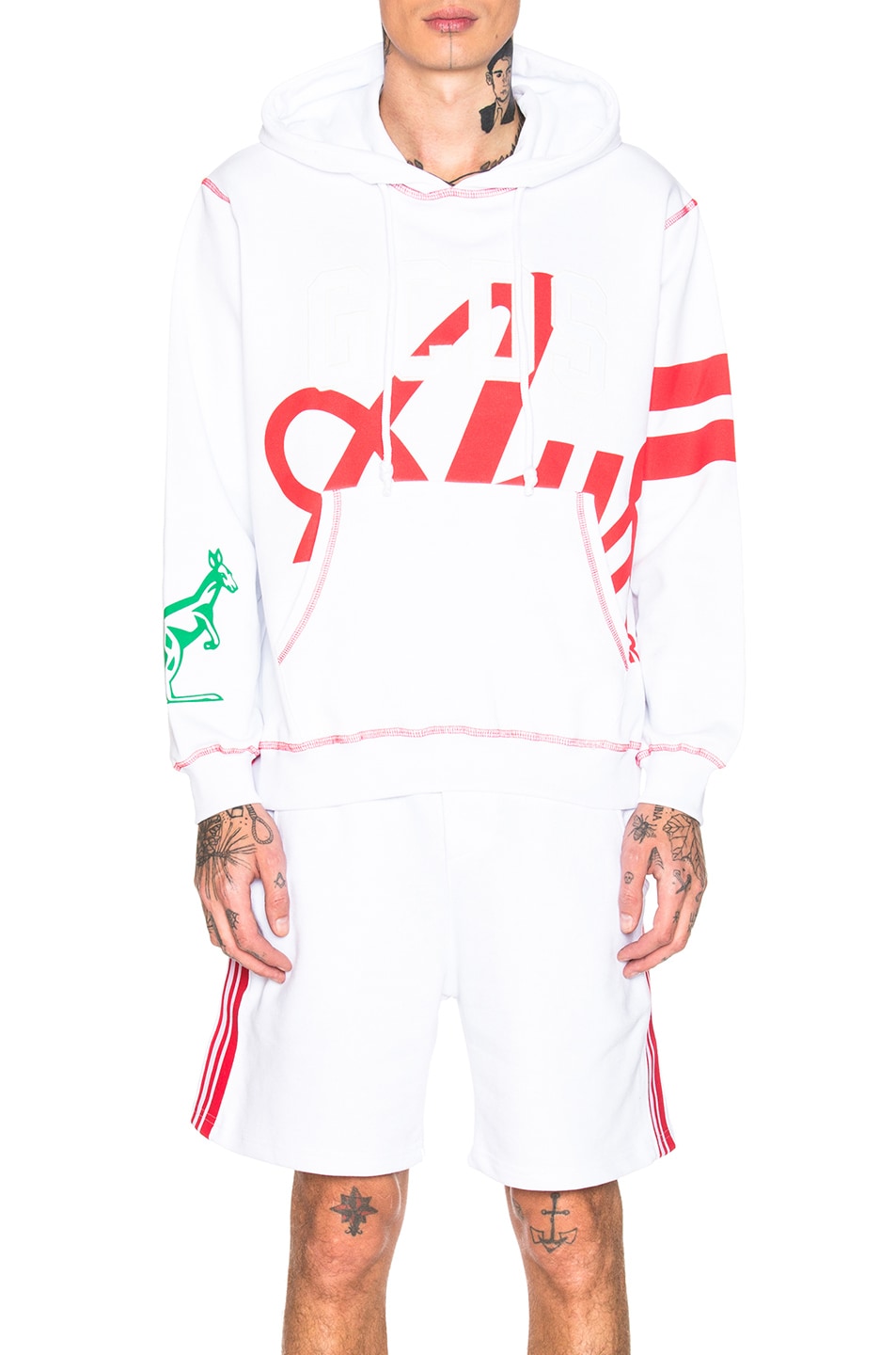 Image 1 of GCDS Logo Hoodie in White