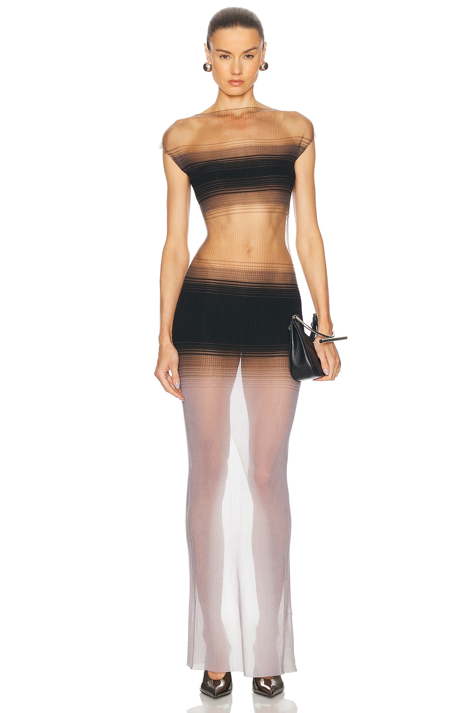 Grace Ling Censor Knit Bodycon Dress