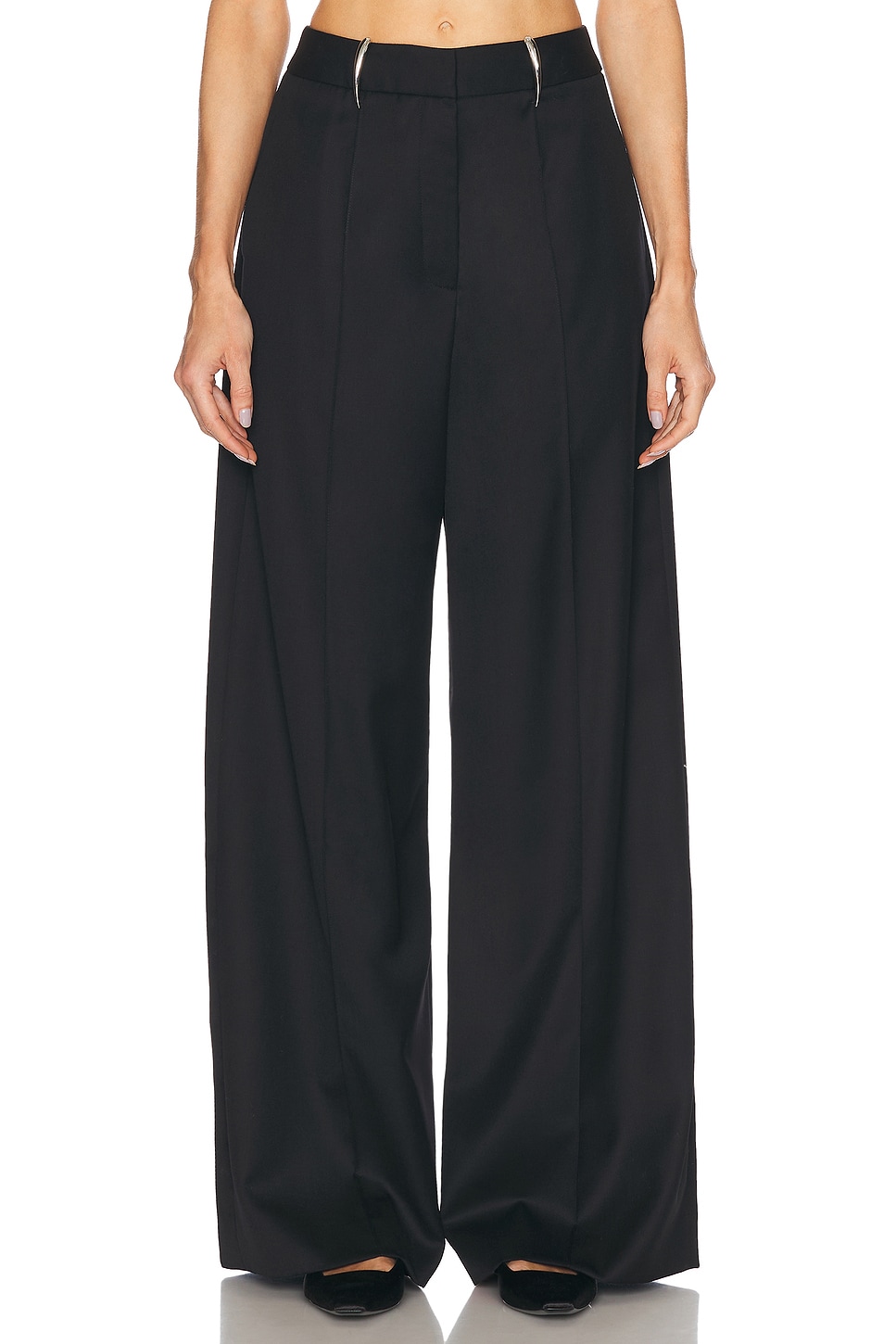 Shop Grace Ling Claw Belt Loop Tailored Trousers