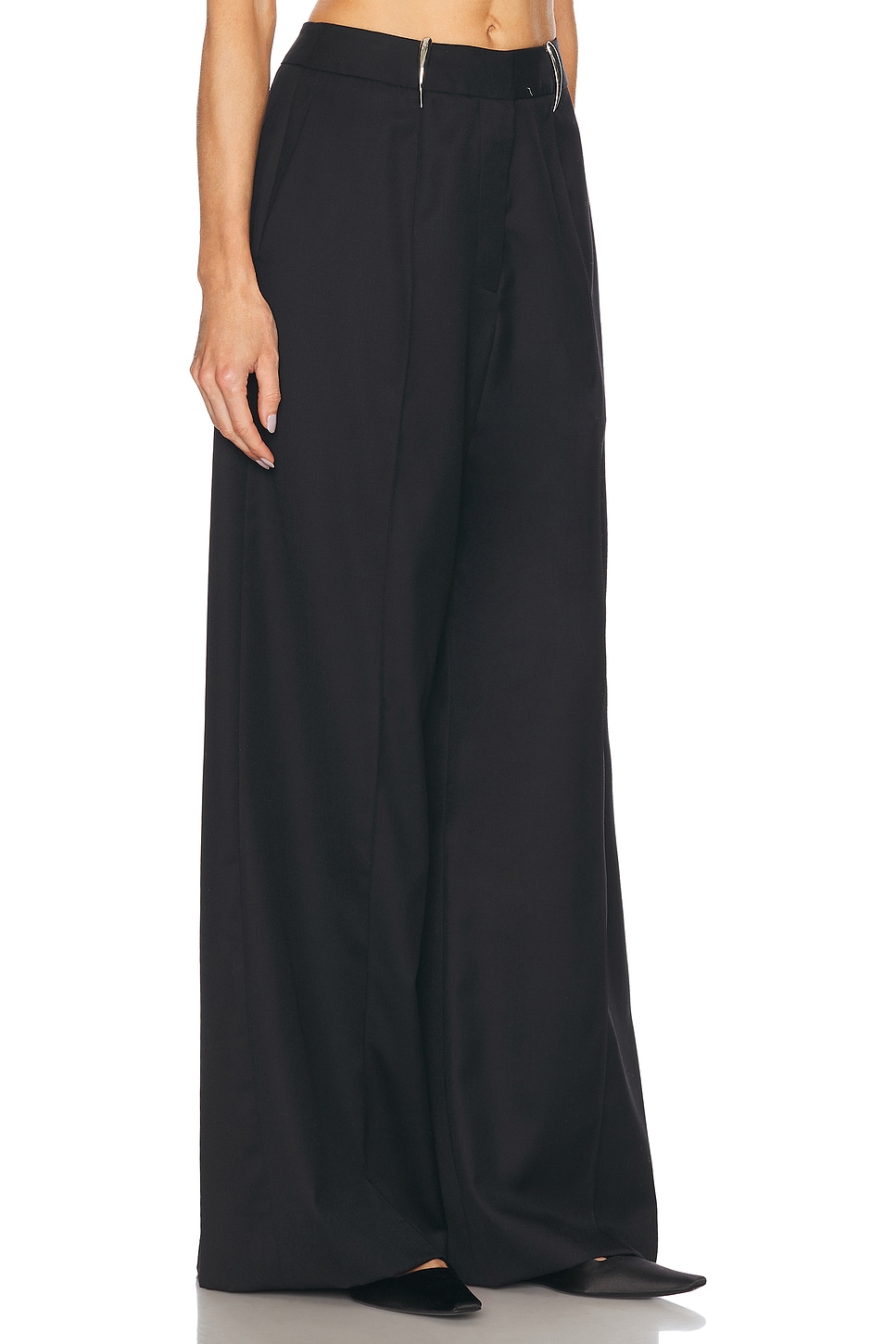 Shop Grace Ling Claw Belt Loop Tailored Trousers
