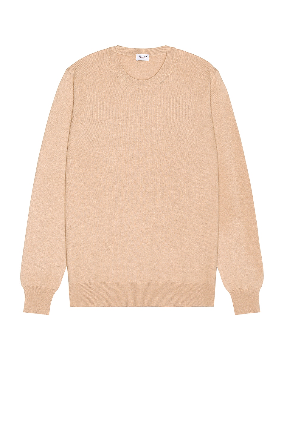 Image 1 of Ghiaia Cashmere Cashmere Crewneck in Camel
