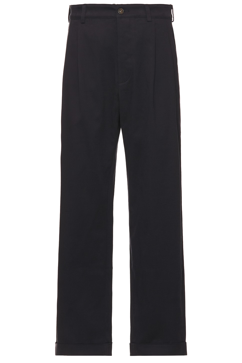 Chino Double Pleated Pants in Navy