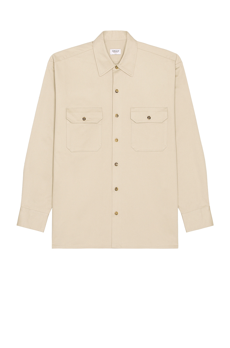 Image 1 of Ghiaia Cashmere Cotton Working Shirt in Sand