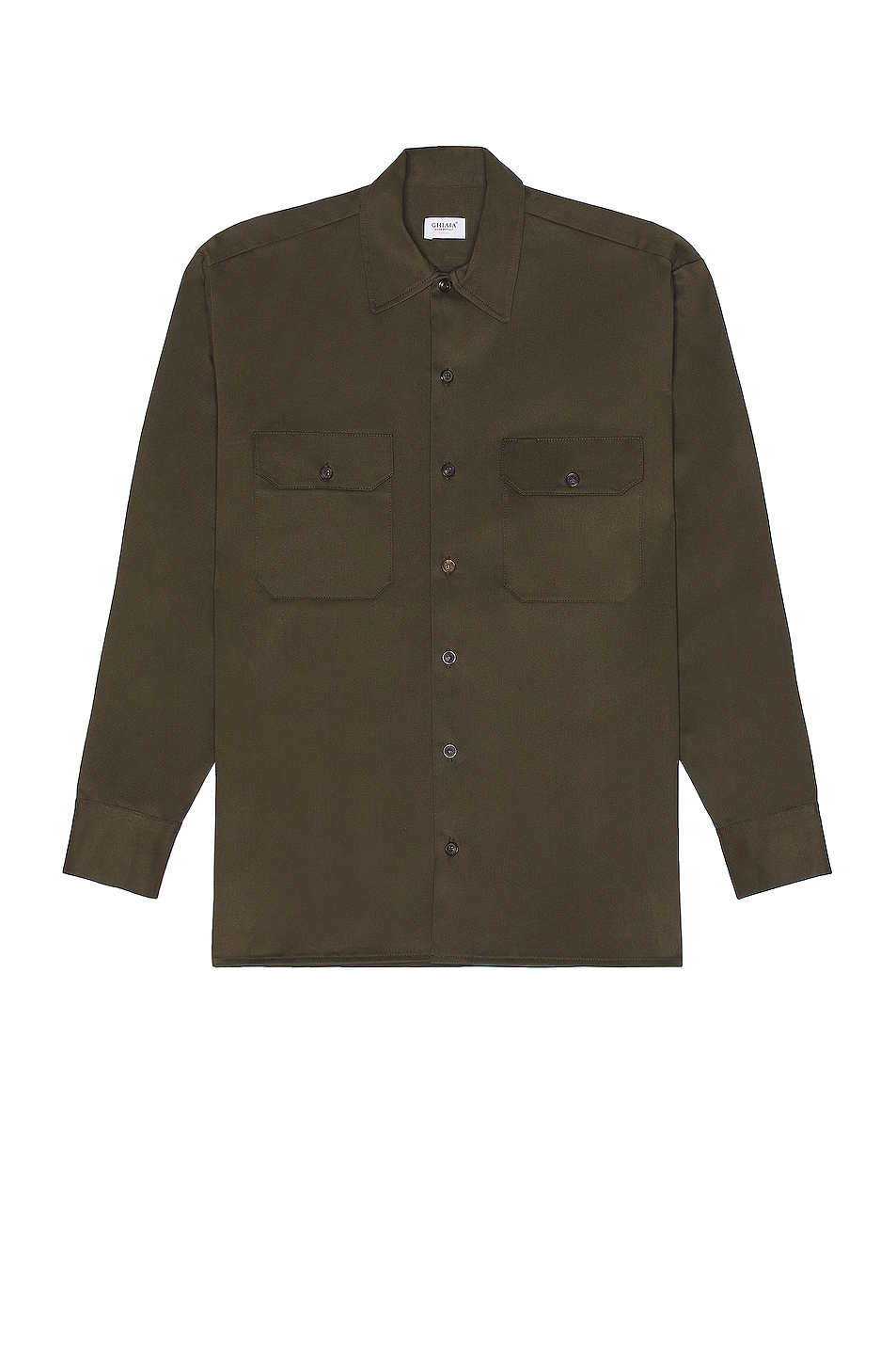 Image 1 of Ghiaia Cashmere Working Shirt in Forest