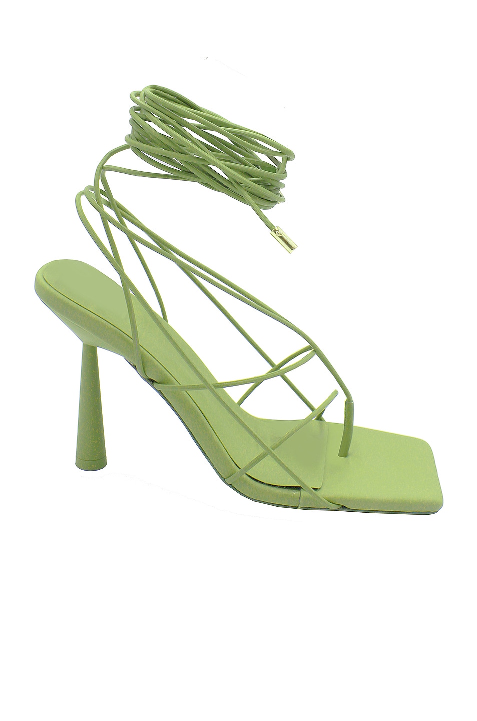 Image 1 of GIA BORGHINI x RHW Short Lace Up Sandal in Apple Green