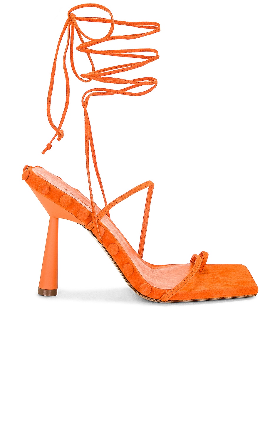 Image 1 of GIA BORGHINI x RHW Tall Lace Up Sandal in Orange