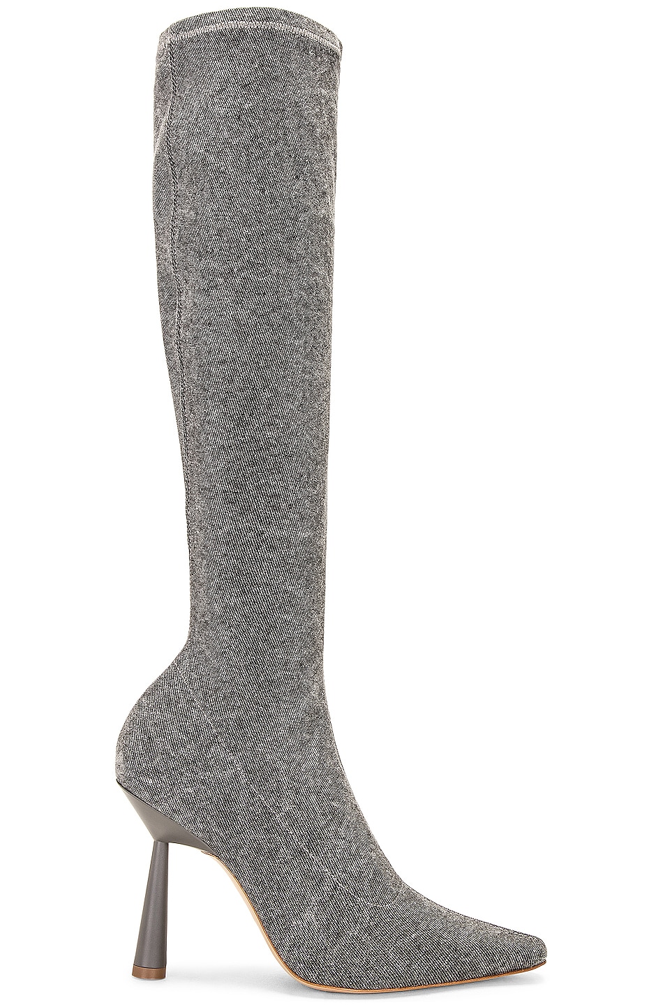 Image 1 of GIA BORGHINI X RHW Knee High Boot in Anthracite Denim