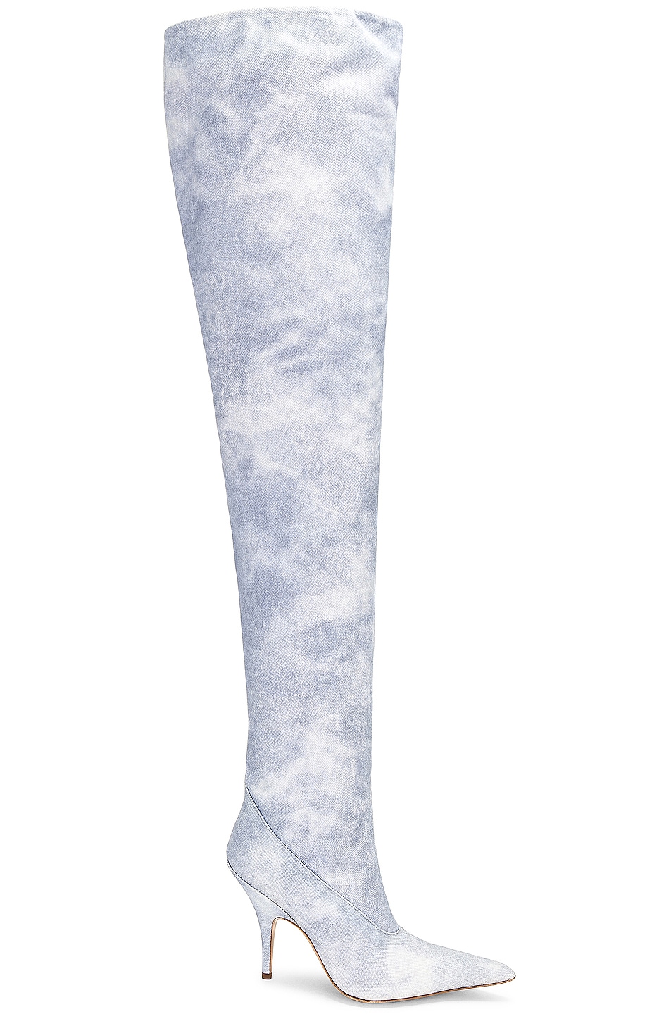 Image 1 of GIA BORGHINI Thigh High Boot in Blue Jeans