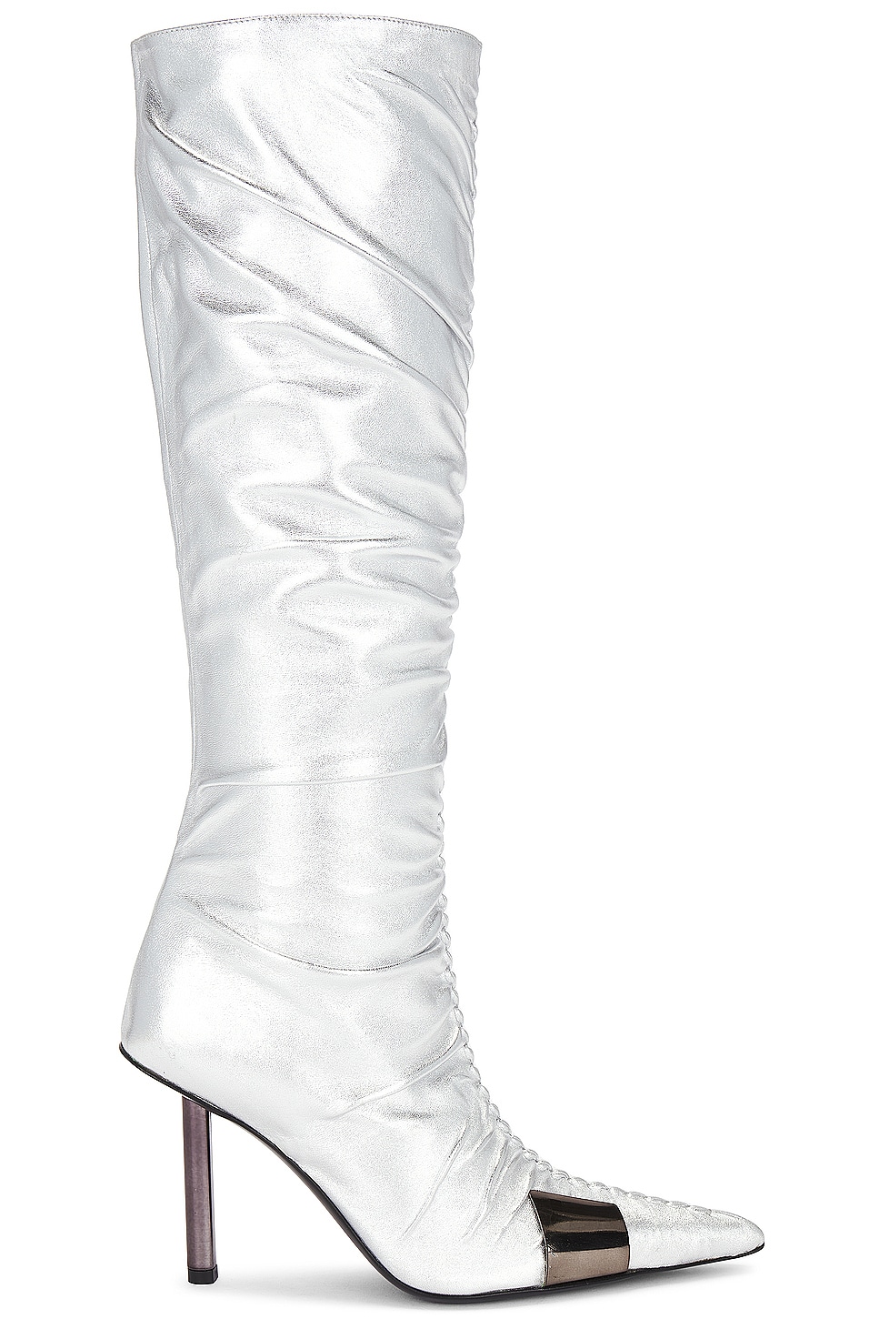 Image 1 of GIA BORGHINI x Fai Khadra Parisi Knee High Boot in Silver