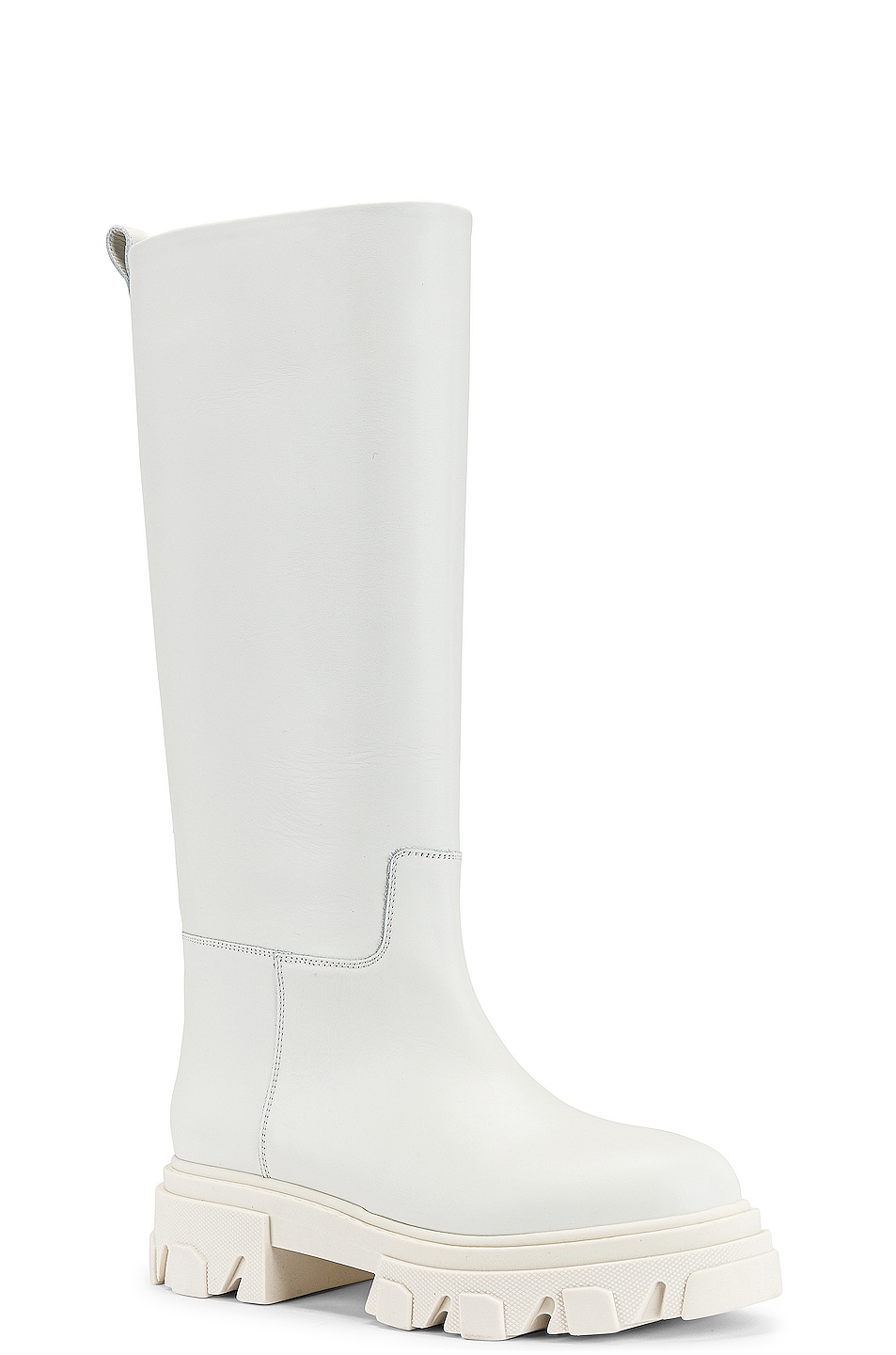 GIA BORGHINI x Pernille Teisbaek Tubular Combat Boot in White | FWRD