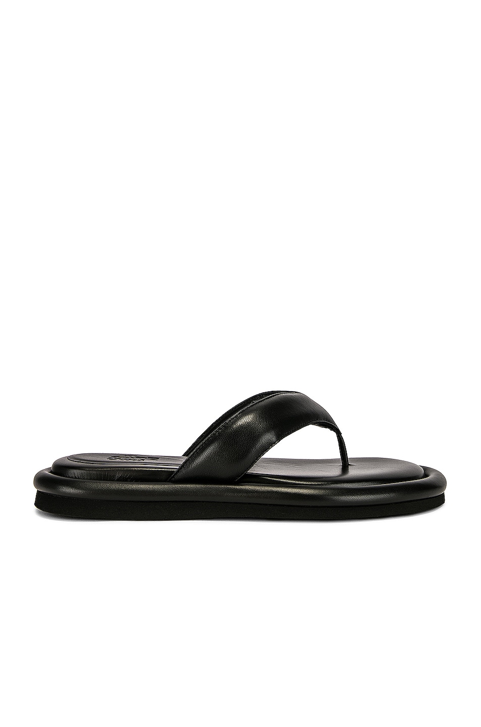Image 1 of GIA BORGHINI Leather Thong Sandal in Black