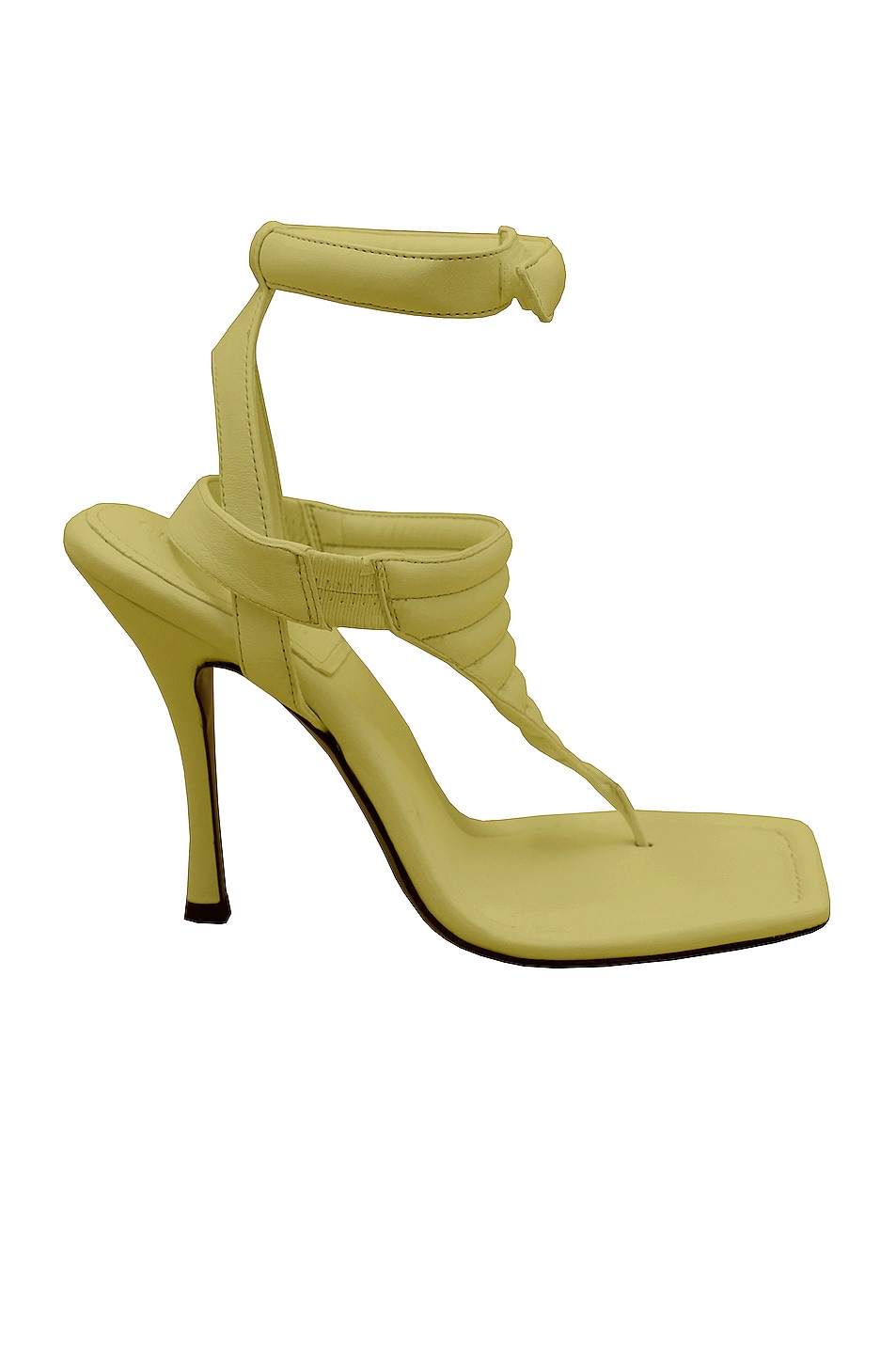 Image 1 of GIA BORGHINI Leather Thong Sandal in Yellow