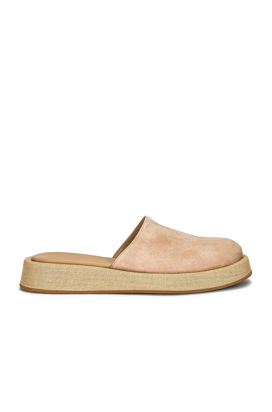 Image 1 of GIA BORGHINI x RHW Suede Slide in Taupe