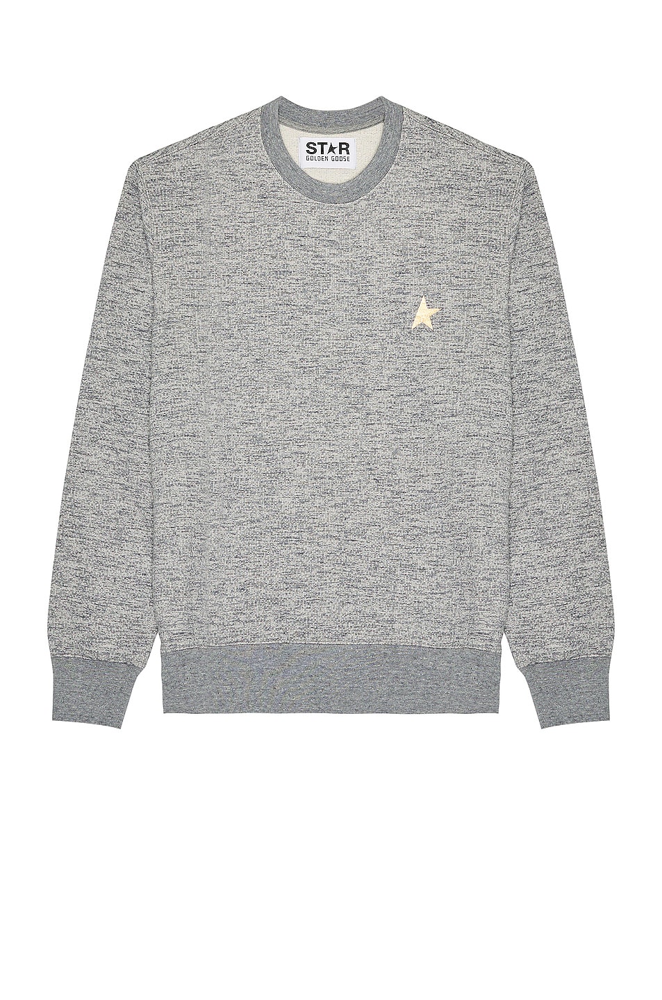Image 1 of Golden Goose Star Sweatshirt in Medium Grey Melange & Gold