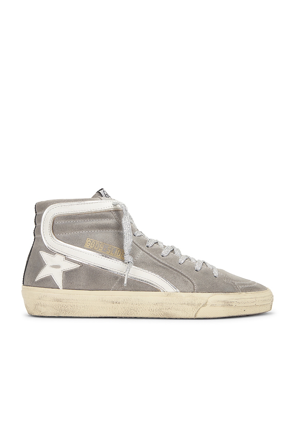 Image 1 of Golden Goose Slide Star Sneaker in Mud, White, Black & Silver