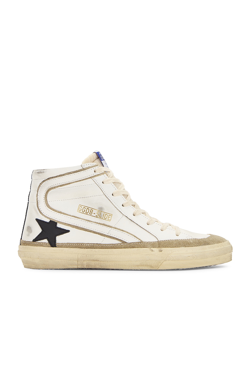Image 1 of Golden Goose Star List Shoe in White, Yellow, Black, & Taupe