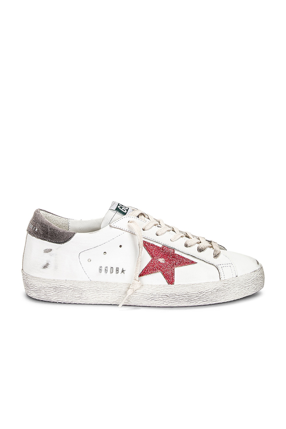 Image 1 of Golden Goose Super Star In White, Red & Dark Grey in White, Red & Dark Grey