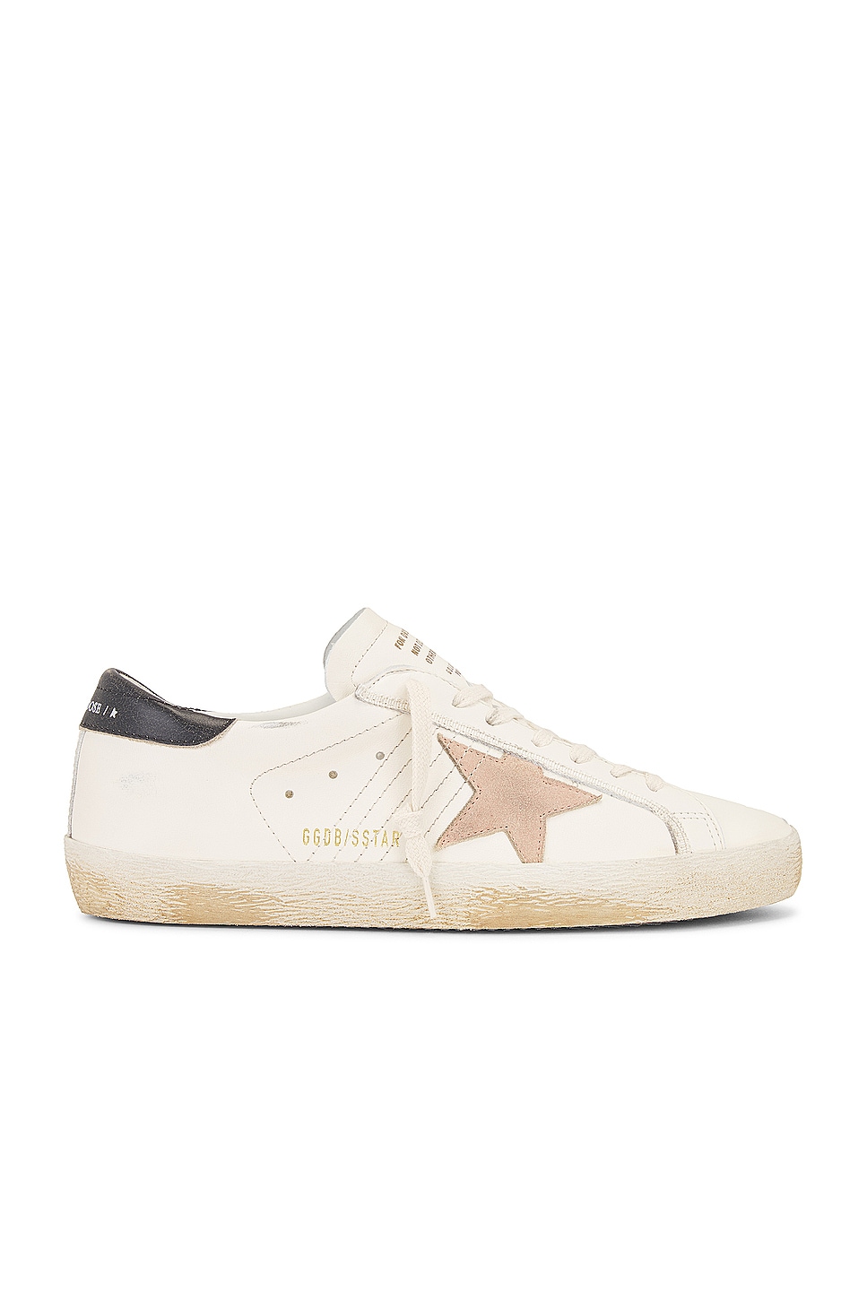 Image 1 of Golden Goose Super Star Nappa Suede Star in White, Pink, & Black