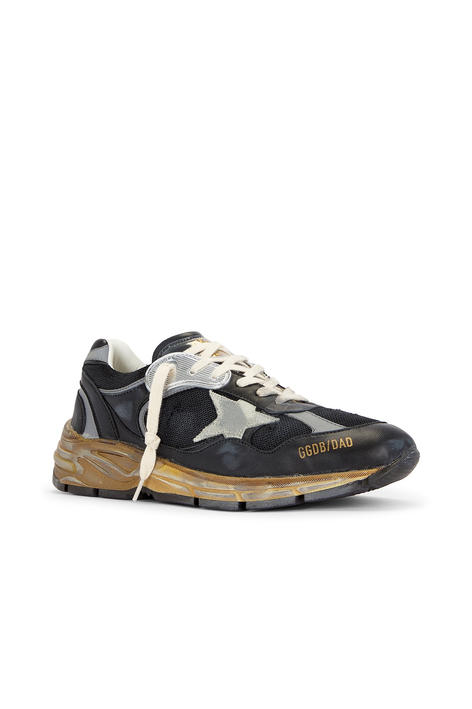 Shop Golden Goose Dad-star In Black  Silver & Ice