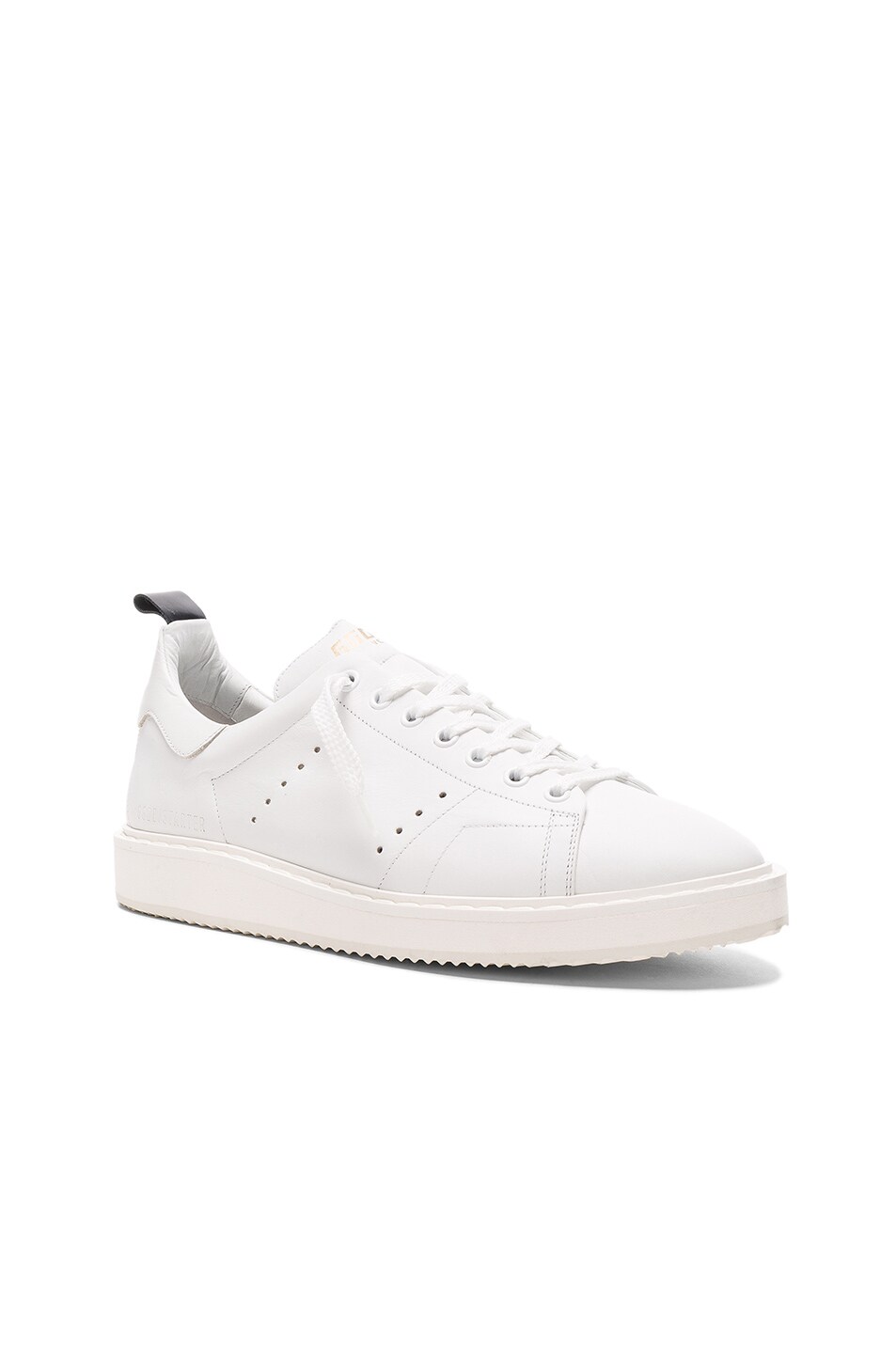 Image 1 of Golden Goose Leather Starter Sneakers in White