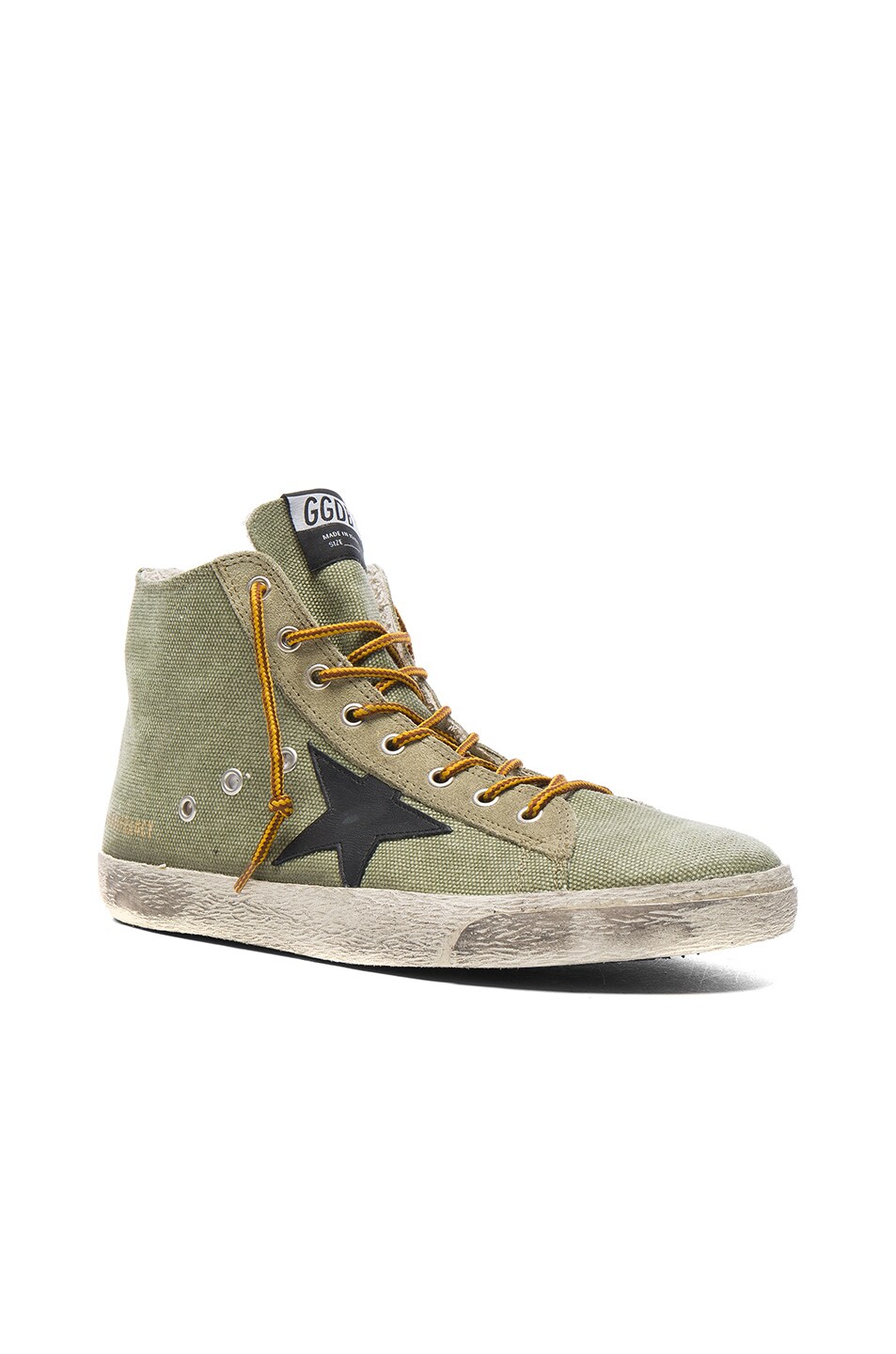 Image 1 of Golden Goose Canvas Francy Sneakers in Olive Canvas