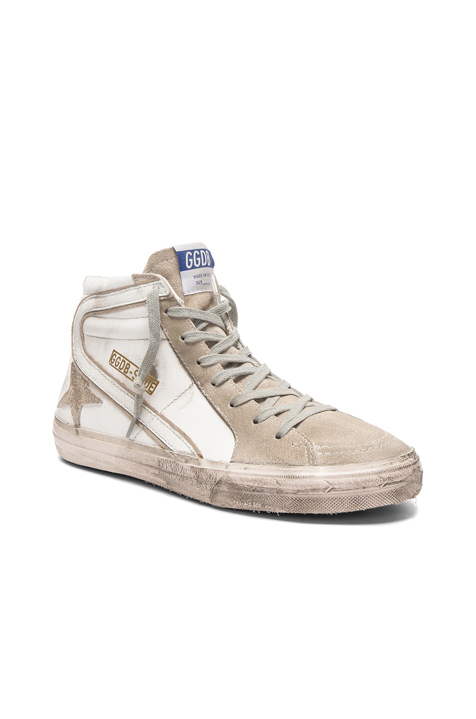 Image 1 of Golden Goose Slide Sneakers in White Leather