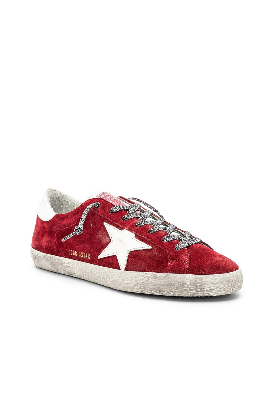 Image 1 of Golden Goose Superstar in Red Suede & White