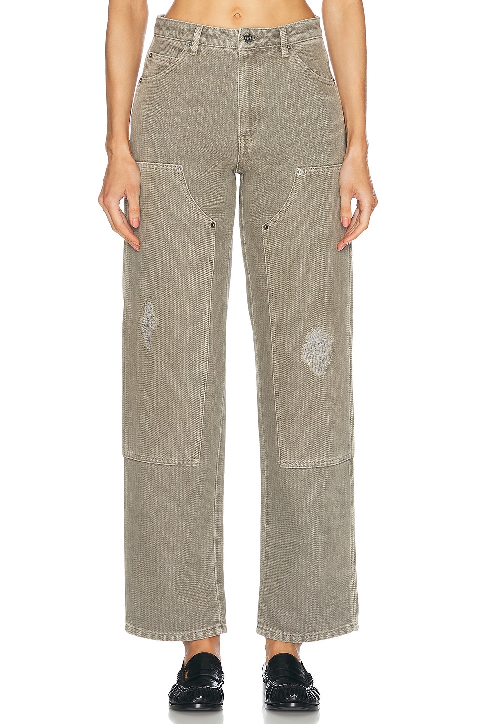 Image 1 of Golden Goose Painter Wide Leg Pant in Kalamata